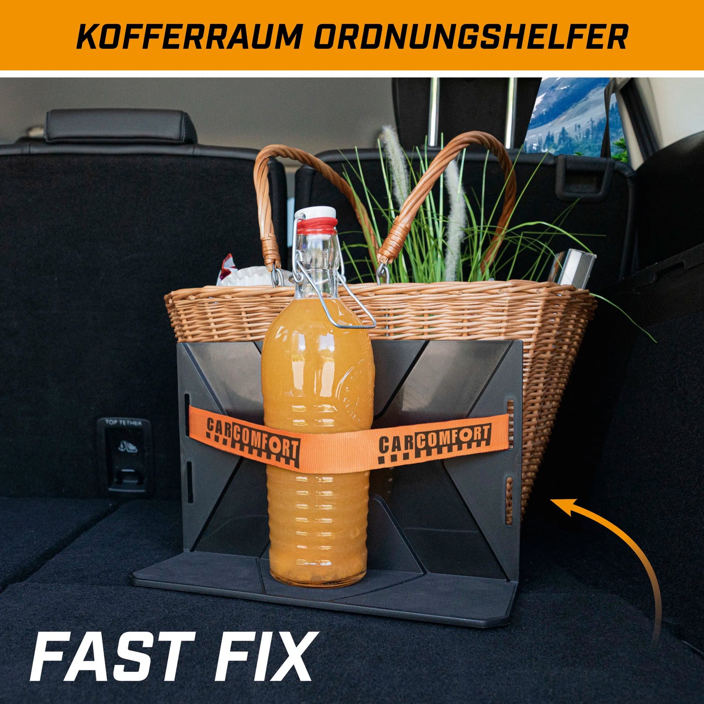 Kofferraum Ordnungshelfer FastFix L mit Gurt – Ladungssicherung Auto