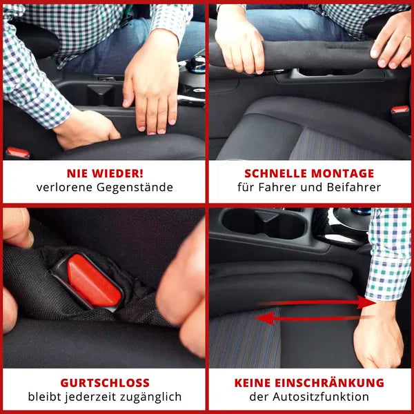 Autositz Lückenfüller AntiDrop 2er‑Set – Sitzlückenfüller fürs Auto