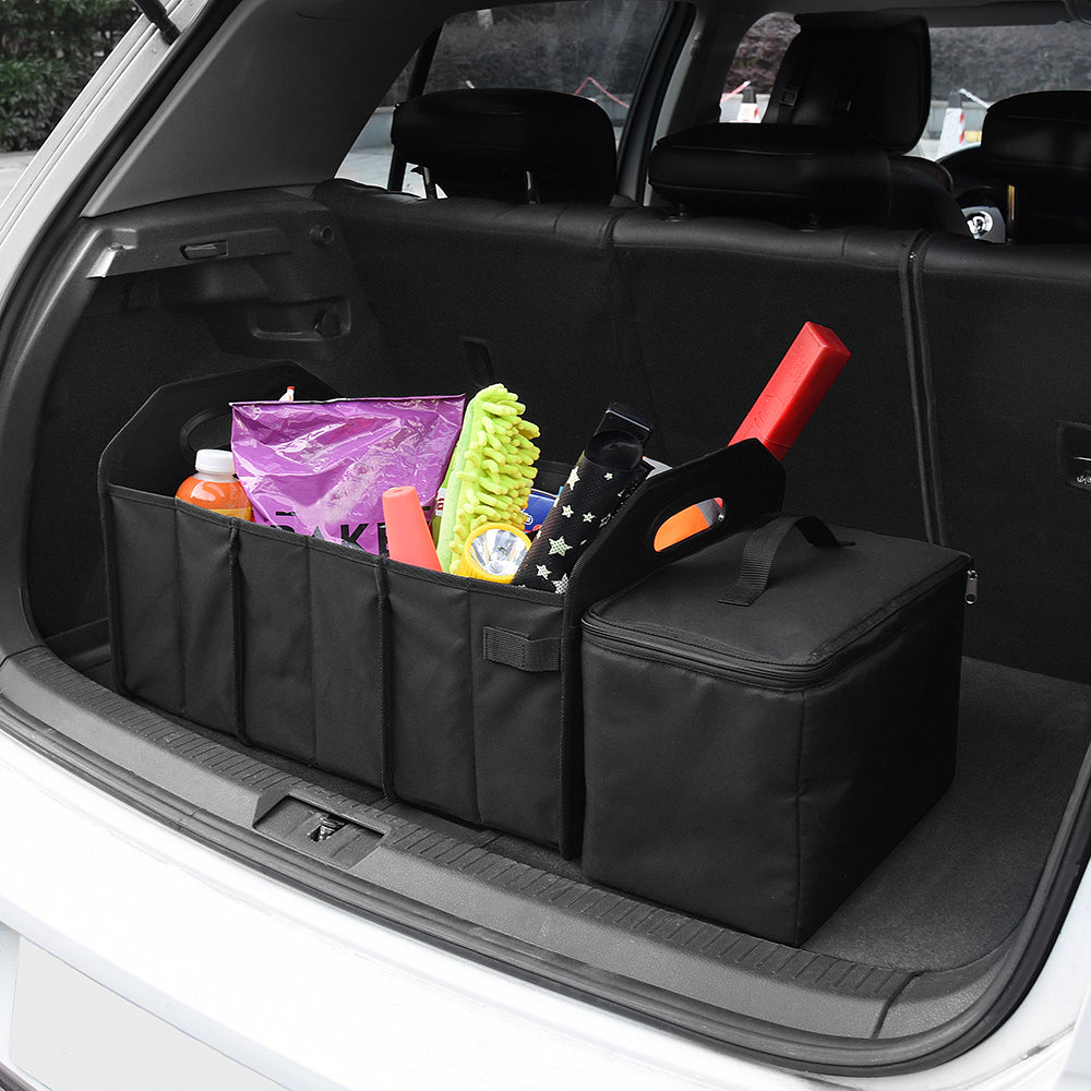 Faltbarer Kofferraum‑Organizer mit Deckel & Kühltasche (Norauto)