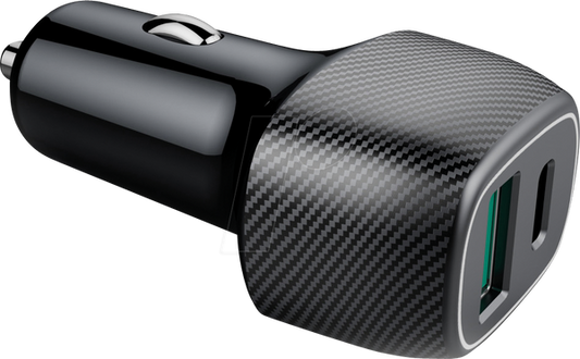 KFZ USB‑C Autoladegerät 36W Power Delivery + USB‑A Schnellladeadapter